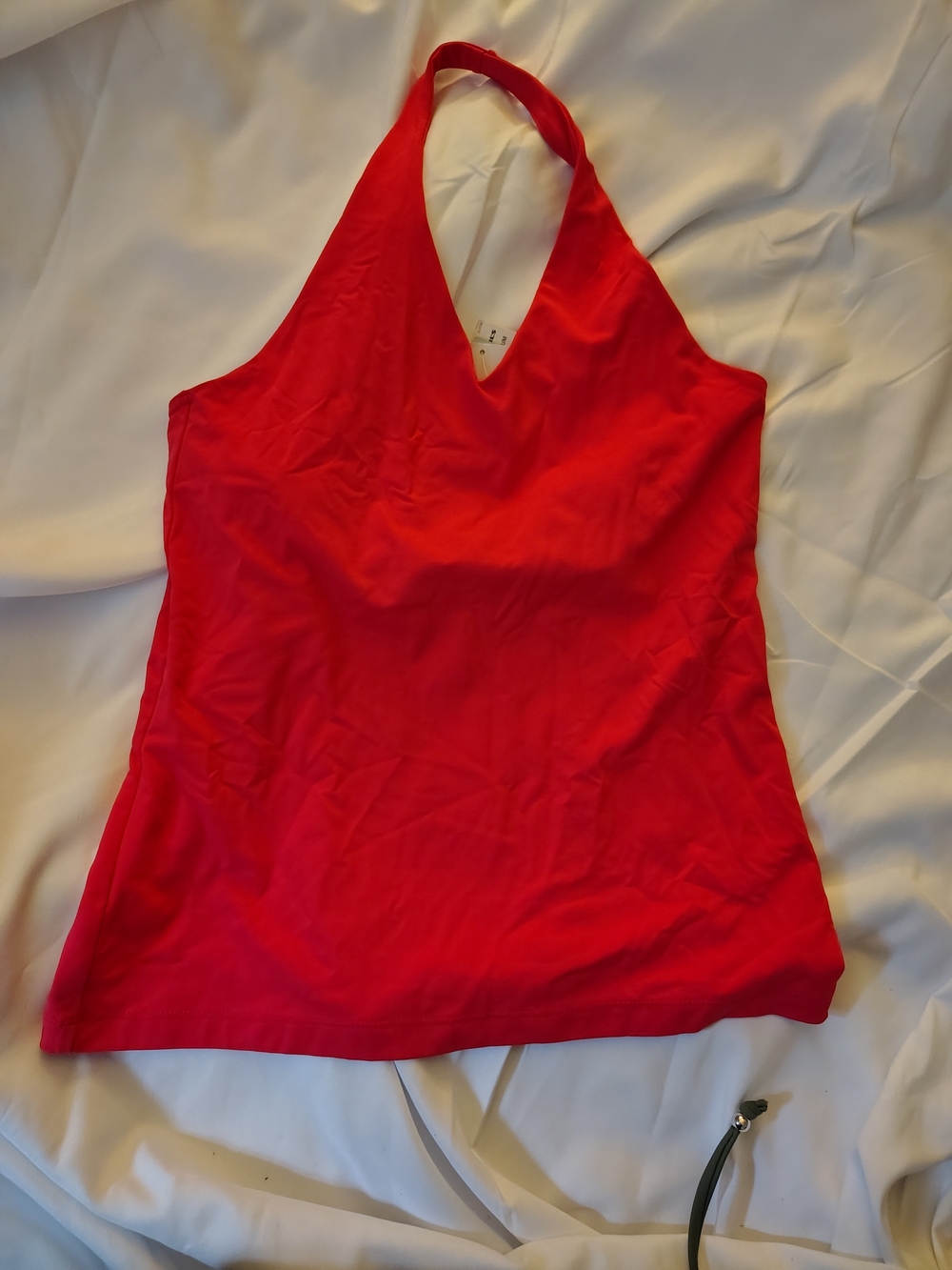 Women's Red Halter Tank Top - Sleek Summer Staple